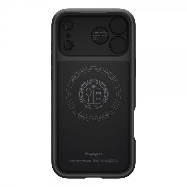 Spigen iPhone 17 Pro Deksel Optik Armor MagFit Svart