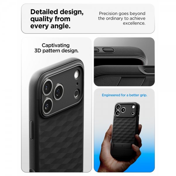 Spigen iPhone 17 Pro Deksel Parallax S MagFit Matte Black
