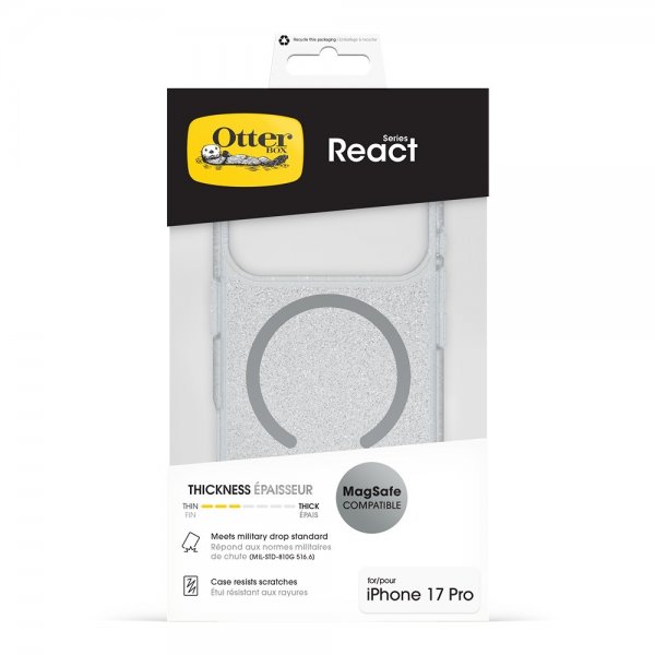 Otterbox iPhone 17 Pro Deksel React MagSafe Stardust