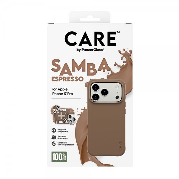 CARE by PanzerGlass iPhone 17 Pro Deksel Samba MagSafe Espresso