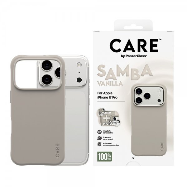 CARE by PanzerGlass iPhone 17 Pro Deksel Samba MagSafe Vanilla