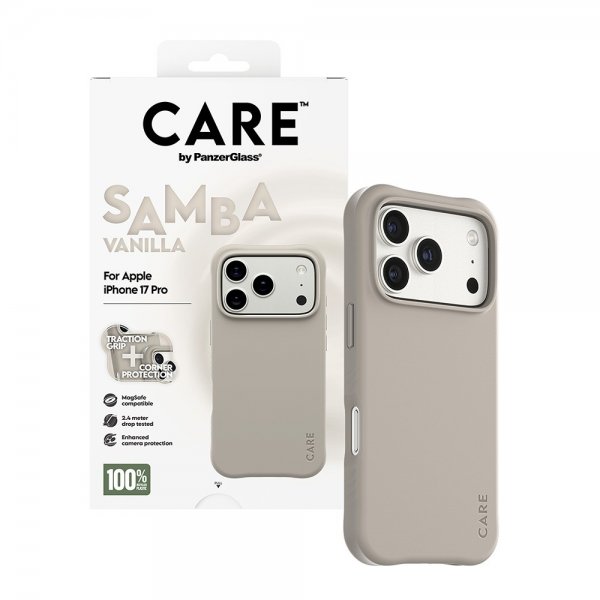 CARE by PanzerGlass iPhone 17 Pro Deksel Samba MagSafe Vanilla