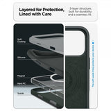 Spigen iPhone 17 Pro Deksel Silicone Fit MagFit Abyss Green