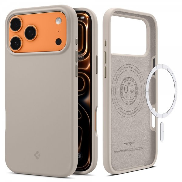 Spigen iPhone 17 Pro Deksel Silicone Fit MagFit Stone