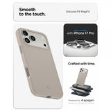 Spigen iPhone 17 Pro Deksel Silicone Fit MagFit Stone