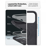 Spigen iPhone 17 Pro Deksel Silicone Fit MagFit Svart