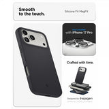 Spigen iPhone 17 Pro Deksel Silicone Fit MagFit Svart