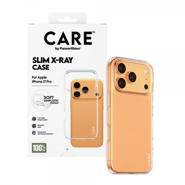 CARE by PanzerGlass iPhone 17 Pro Deksel Slim X-Ray Transparent
