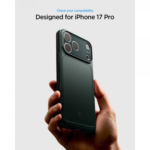 Spigen iPhone 17 Pro Deksel Thin Fit MagFit Abyss Green