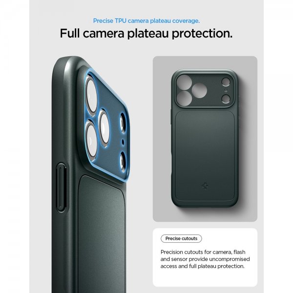 Spigen iPhone 17 Pro Deksel Thin Fit MagFit Abyss Green