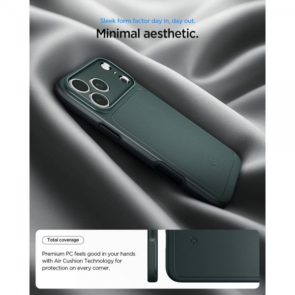 Spigen iPhone 17 Pro Deksel Thin Fit MagFit Abyss Green