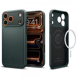 Spigen iPhone 17 Pro Deksel Thin Fit MagFit Abyss Green