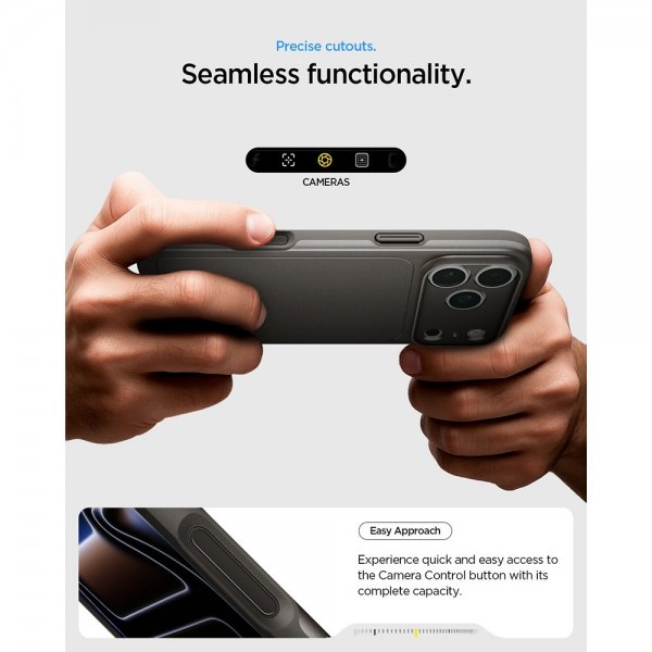 Spigen iPhone 17 Pro Deksel Thin Fit MagFit Gunmetal