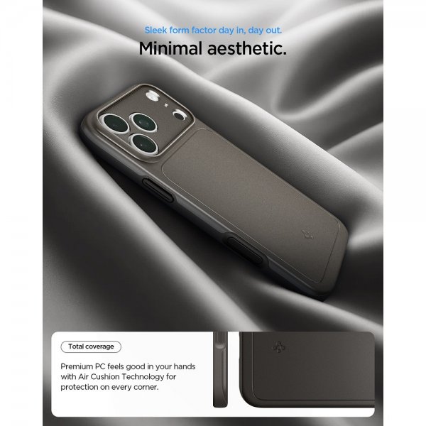 Spigen iPhone 17 Pro Deksel Thin Fit MagFit Gunmetal