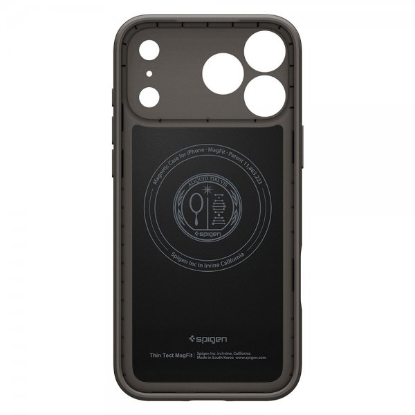 Spigen iPhone 17 Pro Deksel Thin Fit MagFit Gunmetal