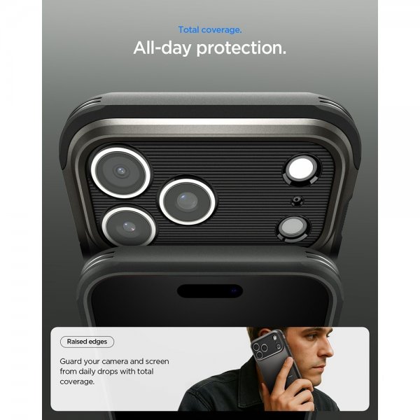Spigen iPhone 17 Pro Deksel Tough Armor T MagFit Gunmetal