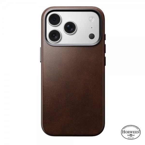 Nomad iPhone 17 Pro Deksel Traditional Leather Case Horween Rustic Brown