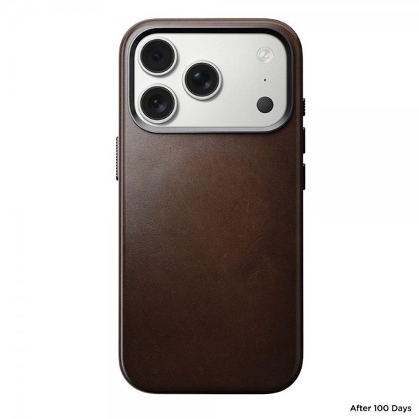 Nomad iPhone 17 Pro Deksel Traditional Leather Case Horween Rustic Brown