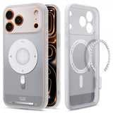 Spigen iPhone 17 Pro Deksel Ultra Hybrid Classic MagFit Sølv