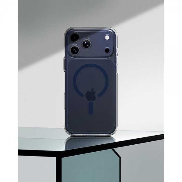 Spigen iPhone 17 Pro Deksel Ultra Hybrid MagFit Clear Deep Blue
