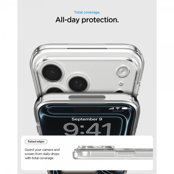 Spigen iPhone 17 Pro Deksel Ultra Hybrid MagFit Clear Gold