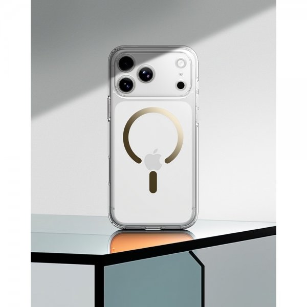 Spigen iPhone 17 Pro Deksel Ultra Hybrid MagFit Clear Gold