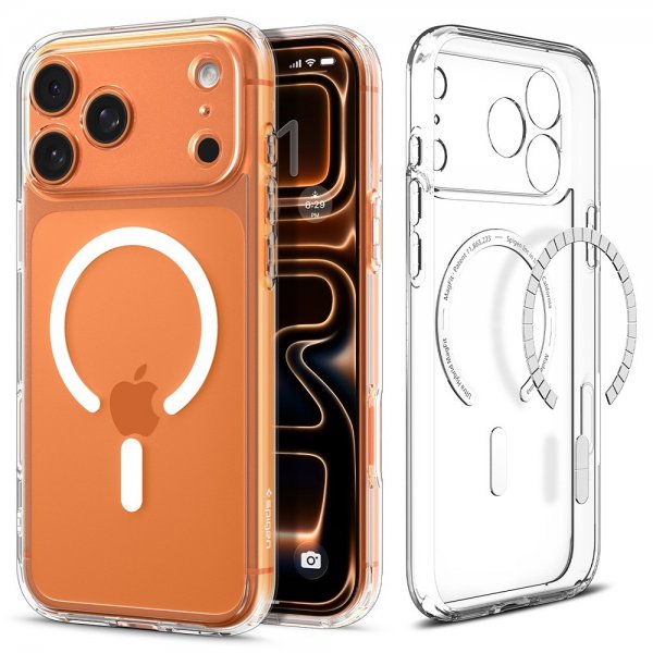 Spigen iPhone 17 Pro Deksel Ultra Hybrid MagFit Clear White