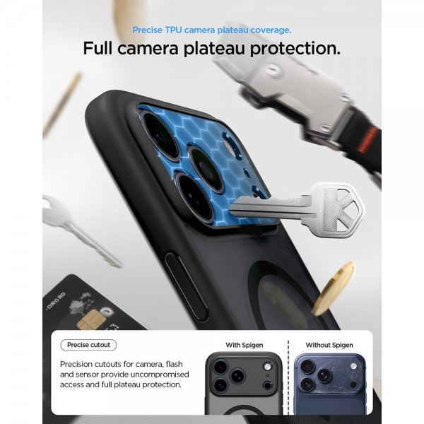 Spigen iPhone 17 Pro Deksel Ultra Hybrid MagFit Frost Black