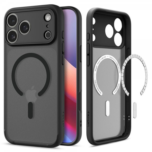 Spigen iPhone 17 Pro Deksel Ultra Hybrid MagFit Frost Black