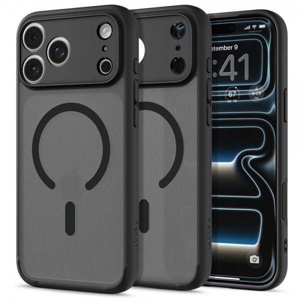 Spigen iPhone 17 Pro Deksel Ultra Hybrid MagFit Frost Black