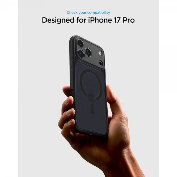 Spigen iPhone 17 Pro Deksel Ultra Hybrid MagFit Frost Black