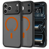Spigen iPhone 17 Pro Deksel Ultra Hybrid MagFit Frost Black Orange