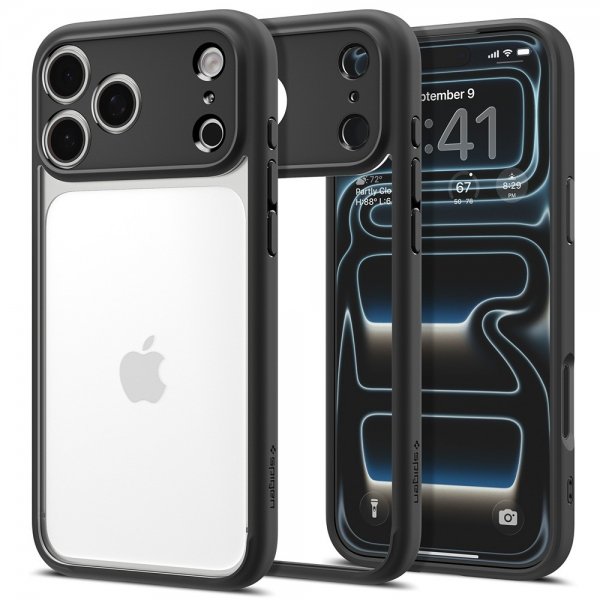 Spigen iPhone 17 Pro Deksel Ultra Hybrid Matte Black
