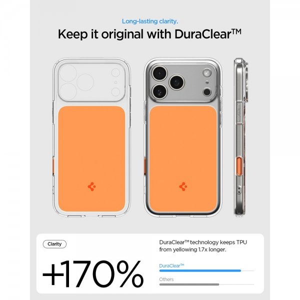 Spigen iPhone 17 Pro Deksel Ultra Hybrid T MagFit Glossy Orange