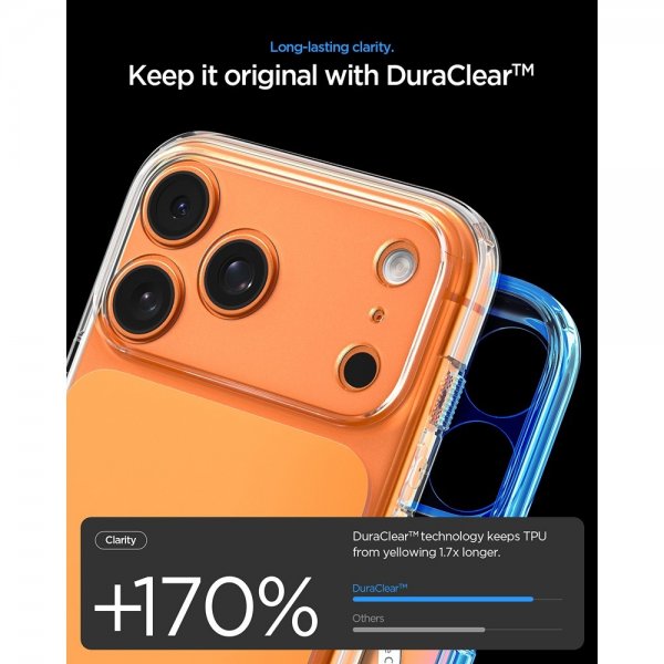 Spigen iPhone 17 Pro Deksel Ultra Hybrid T MagFit Glossy Orange