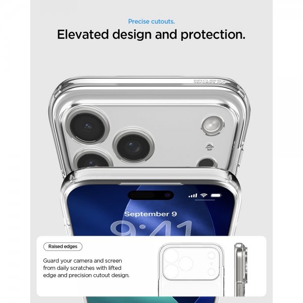 Spigen iPhone 17 Pro Deksel Ultra Hybrid T MagFit Glossy White