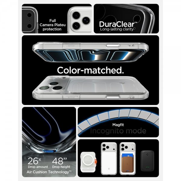 Spigen iPhone 17 Pro Deksel Ultra Hybrid T MagFit Glossy White