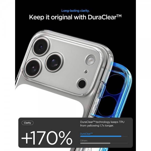 Spigen iPhone 17 Pro Deksel Ultra Hybrid T MagFit Glossy White