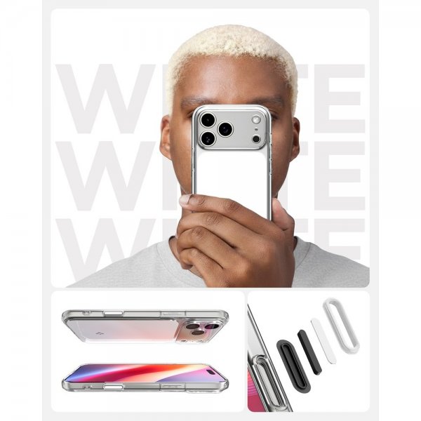 Spigen iPhone 17 Pro Deksel Ultra Hybrid T MagFit Glossy White