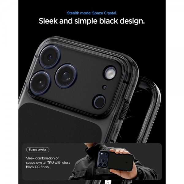 Spigen iPhone 17 Pro Deksel Ultra Hybrid T MagFit Matte Black