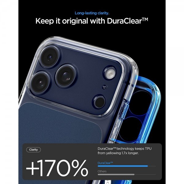 Spigen iPhone 17 Pro Deksel Ultra Hybrid T MagFit Matte Blue