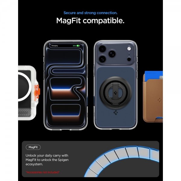 Spigen iPhone 17 Pro Deksel Ultra Hybrid T MagFit Matte Blue