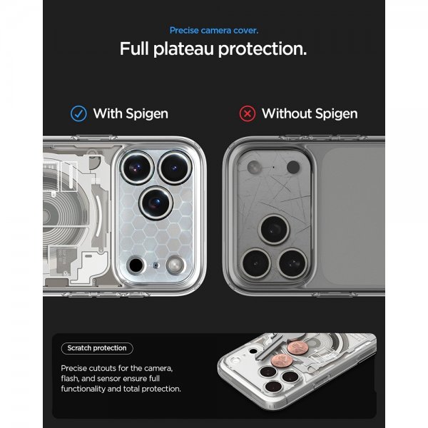 Spigen iPhone 17 Pro Deksel Ultra Hybrid Zero One MagFit Natural Titanium