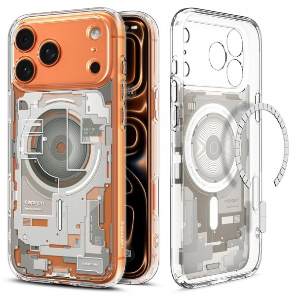 Spigen iPhone 17 Pro Deksel Ultra Hybrid Zero One MagFit Natural Titanium