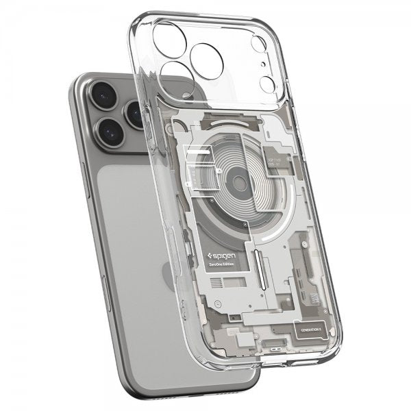 Spigen iPhone 17 Pro Deksel Ultra Hybrid Zero One MagFit Natural Titanium