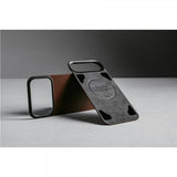 Nomad iPhone 17 Pro Skin Mag Leather Back Rustic Brown
