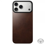 Nomad iPhone 17 Pro Skin Mag Leather Back Rustic Brown