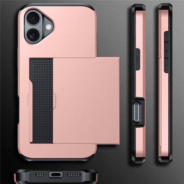 iPhone 17 Deksel Card Slide Rosegull