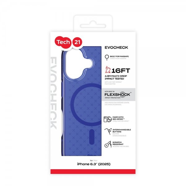 Tech21 iPhone 17 Deksel EvoCheck MagSafe Electric Blue