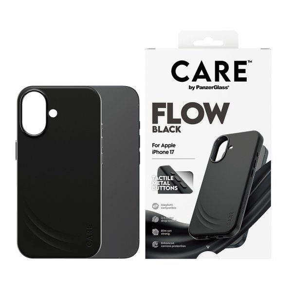 CARE by PanzerGlass iPhone 17 Deksel Flow MagSafe Svart